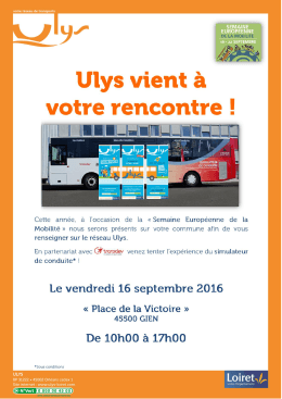 votre réseau de transports DE LA MOBILITE