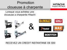 Trade-In Hitachi - Premier Outils Pro Tools
