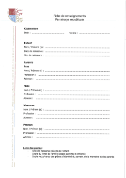 Page 1 aU Fichederenseignements Mont Parrainagerépublicain 蕙a