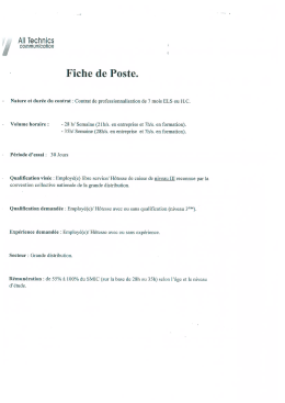 All Technics communication recrute en Contrat de