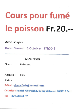 Bulletin d`inscription, cliquer