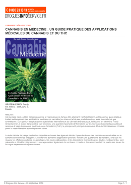 cannabis en médecine : un guide pratique des applications