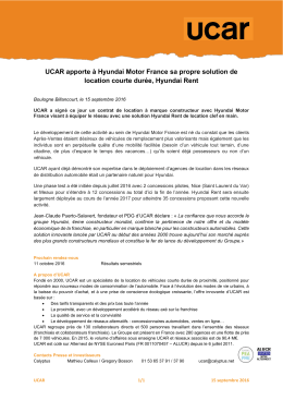 UCAR apporte à Hyundai Motor France sa propre solution de