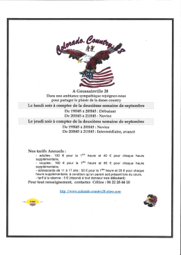 Plus d`informations - Mairie de Goussainville, 28410