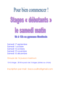 stage adulte