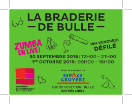 Flyer de la Braderie - Groupement des commerçant Bulle