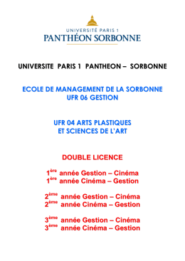 année Gestion - Université Paris 1 Panthéon