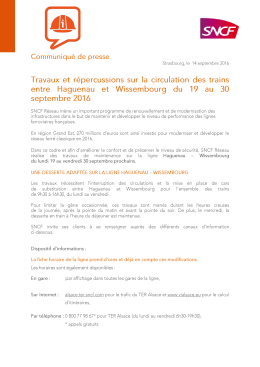 Communiqu&eacute; de presse