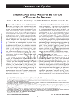 Ischemic Stroke Tissue-Window in the New Era of Endovascular