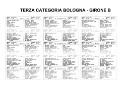 CALENDARIO 3     CAT GIRONE B CON CAMPI