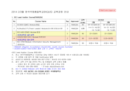 월 한국국제품질학교 교육과정 안내 2014 2/3