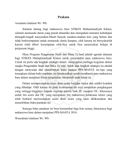 Buku Panduan PPS STIKES Muhammadiyah Klate