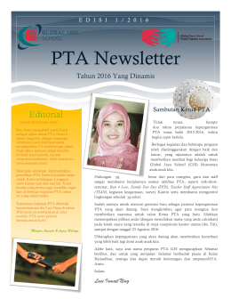 PTA Newsletter - Global Jaya School