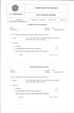 formulir penitipan barang