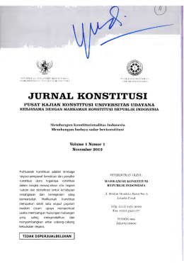 jurnal konstitusi 2012 - Fakultas Ilmu Sosial (FIS)