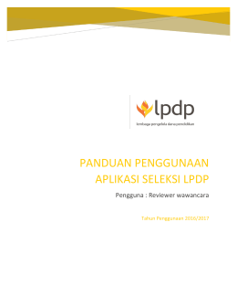 Panduan Penggunaan aplikasi seleksi LPDP
