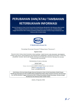 Page 1 PERUBAHAN DAN/ATAU TAMBAHAN KETERBUKAAN