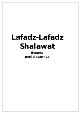 Lafadz-Lafadz Shalawat