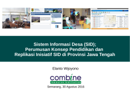 Sistem Informasi Desa (SID) - Bapermades Prov Jateng