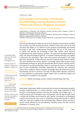 Knowledge and Practice of Exclusive Breastfeeding omong Mothers