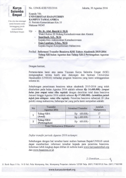 beasiswa yayasan karya selemba empat