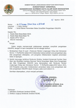 Surat Edaran Penandaan Batas Zona Blok KSA KPA - Home