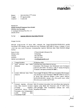 Keterbukaan Informasi Pencatatan Efek Beragun Aset