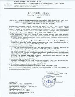 Cetak Lampiran - Universitas Trisakti