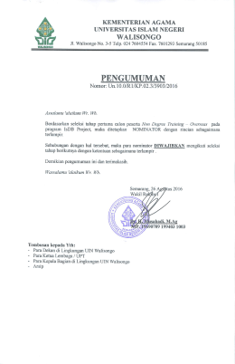 Page 1 KEMENTERLAN AGAMA UNIVERSITAS ISLAM NEGERI