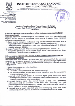 Page 1 INSTITUT TEKNOLOGI BANDUNG FAKULTAS TEKNOLOGI
