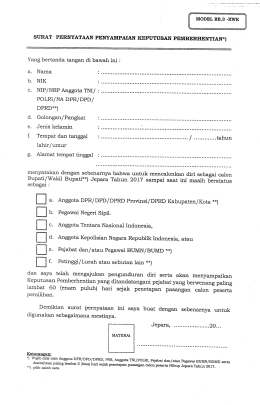 Page 1 NIODEL BB.3 -KWK SURAT PERNYATAAN PENYAMPAIAN