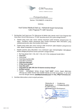 Page 1 - G MFAeroAsia GA RU DA INDO NESIA G R C UP Peng um