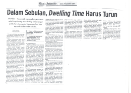 Page 1 Dalam Sebulan, Dwelling Time Harus Turun Bisnis