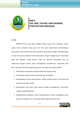 Bab 4 Laporan RENSTRA BPMPD Prov Jawa Barat