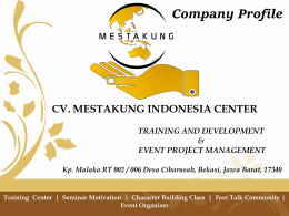 Company Profile - CV. Mestakung Indonesia Center