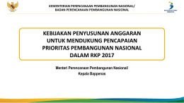 kebijakan nasional RKP 2017