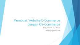 Membuat E-Commerce dengan OS-Commerce