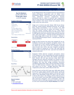 PT JASA MARGA (Persero) TBK - Profindo International Securities