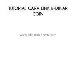 Tutorial Cara Link E-Dinar Coin - E
