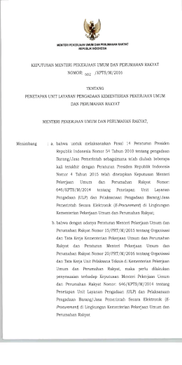 Page 1 MENTERI PEKERJAAN UMUM DAN PERUMAHAN