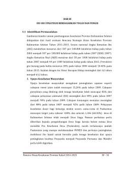 bab III - Dinas Kesehatan Pemerintah Provinsi Kalimantan Selatan