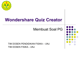 Membuat Soal Pilihan Ganda dengan Wondershare Quiz Creator