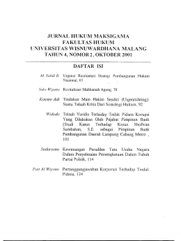jurnal maksigama 2001 - Fakultas Ilmu Sosial (FIS)