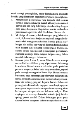 teori strategi penangkalan, makaSishakamrata memiliki i kondisi