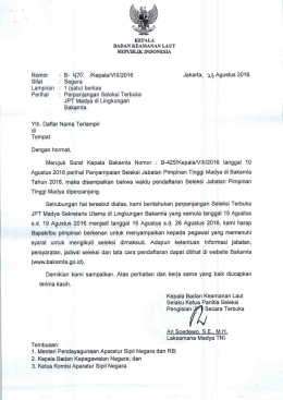 Page 1 KEPALA BADAN KEAMANAN LAUT REPUBLIK INDONESIA