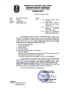 Updating Data ASN - (BKD) Provinsi Jawa Timur