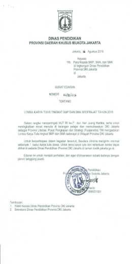 Surat Edaran Nomor 82-SE-2016