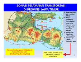 zonasi pelayanan transportasi di provinsi jawa timur