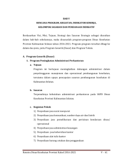 bab V - Dinas Kesehatan Pemerintah Provinsi Kalimantan Selatan