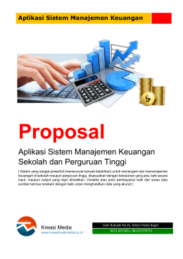 Proposal Sistem Keuangan Sekolah dan Perguruan